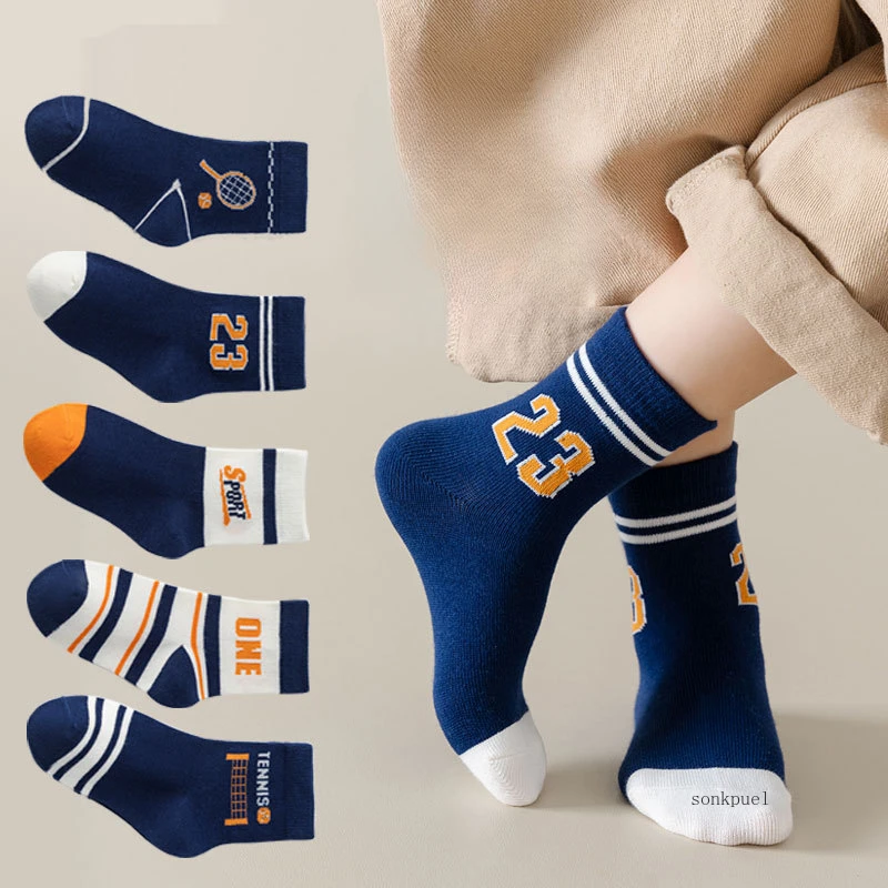 Toddler Sock Set - 5 pasang/lot kaus kaki anak dengan