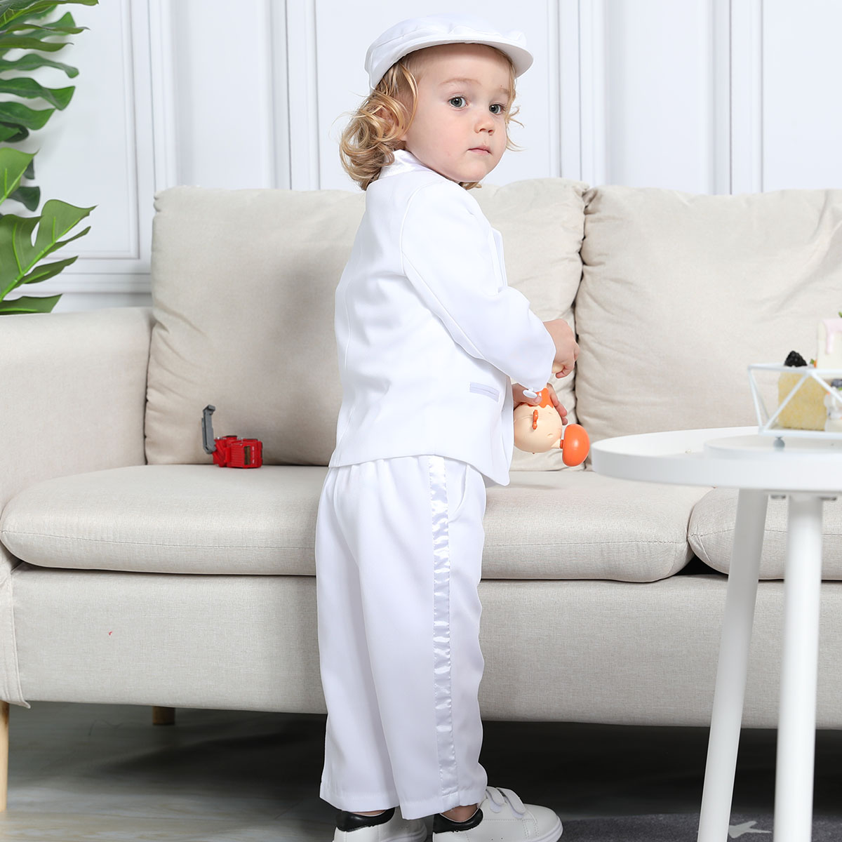 Setelan pembaptisan bayi laki- - Baby Clothing Designer ulasan dan harga