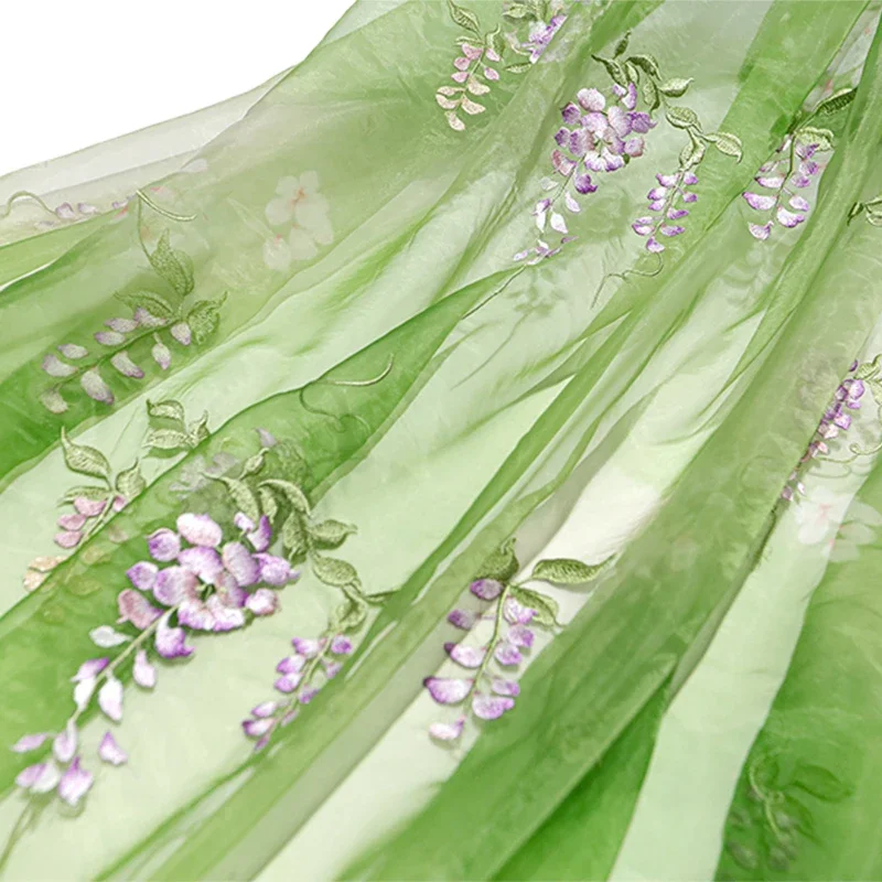 Kain bordir Wisteria DIY Hanfu - Baby Clothing Designer ulasan dan harga