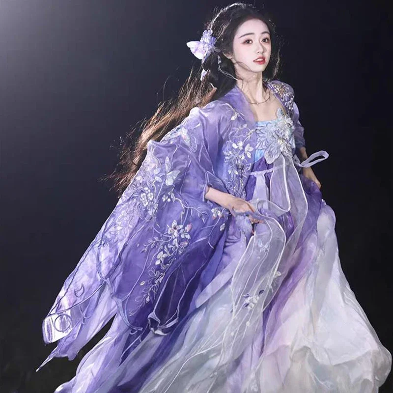 Kain bordir Wisteria DIY Hanfu - Baby Clothing Designer ulasan dan harga