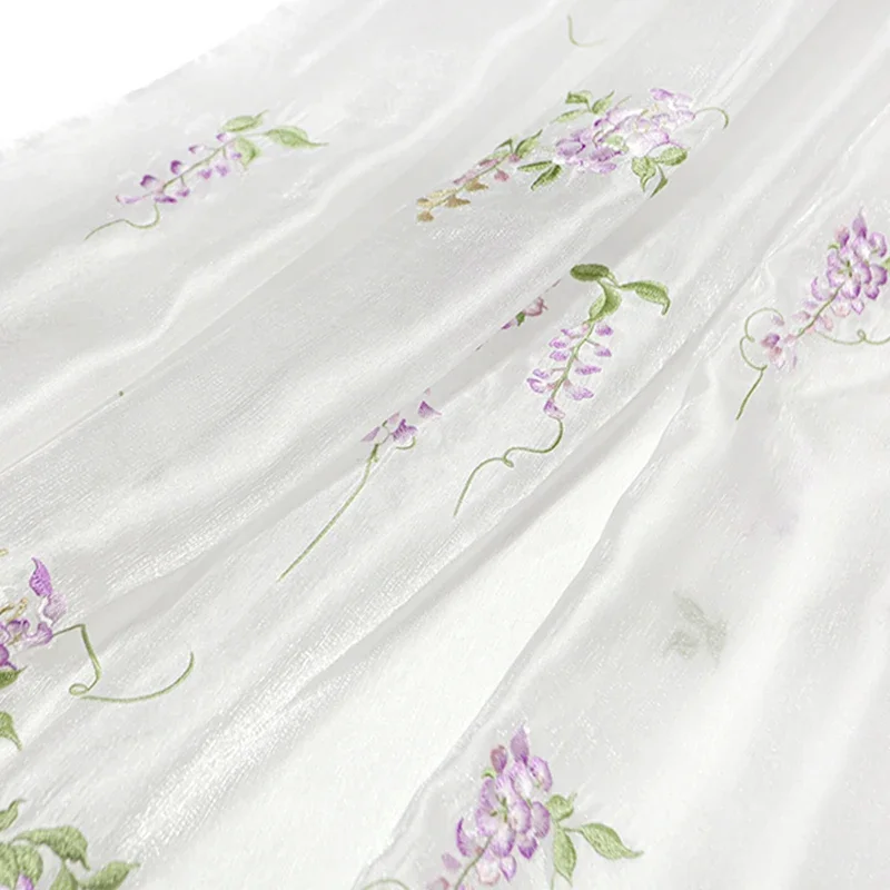Kain bordir Wisteria DIY Hanfu - Baby Clothing Designer ulasan dan harga