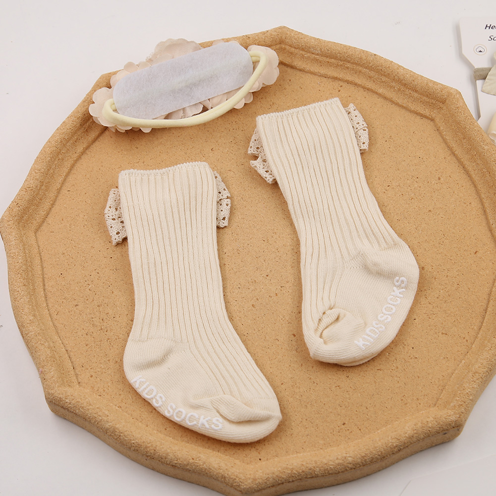 Bando bunga Latte krim Ins, 3  - Toddler Sock Set ulasan dan harga