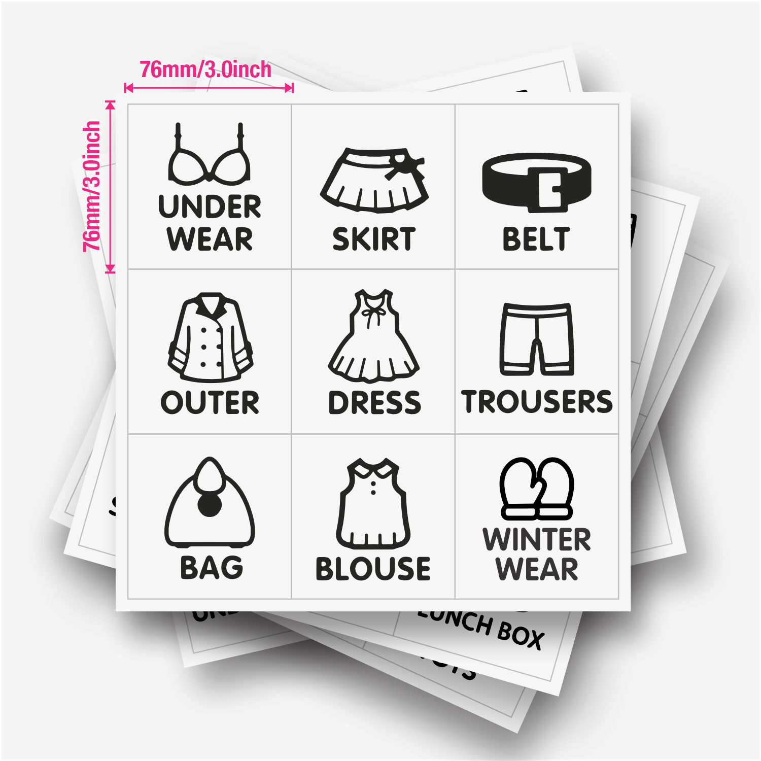 9 Buah/Lembar, Label Organizer - Baby Clothing Organizer ulasan dan harga